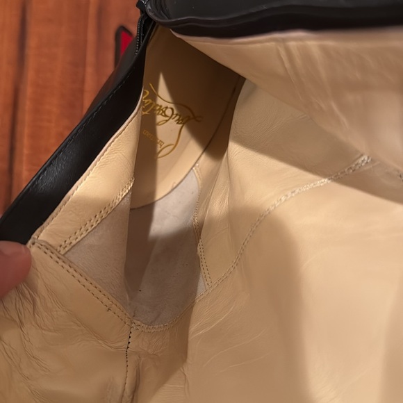 Christian Louboutin Botalili 120 Callf Black Leather Knee-High Boots - Picture 8 of 14